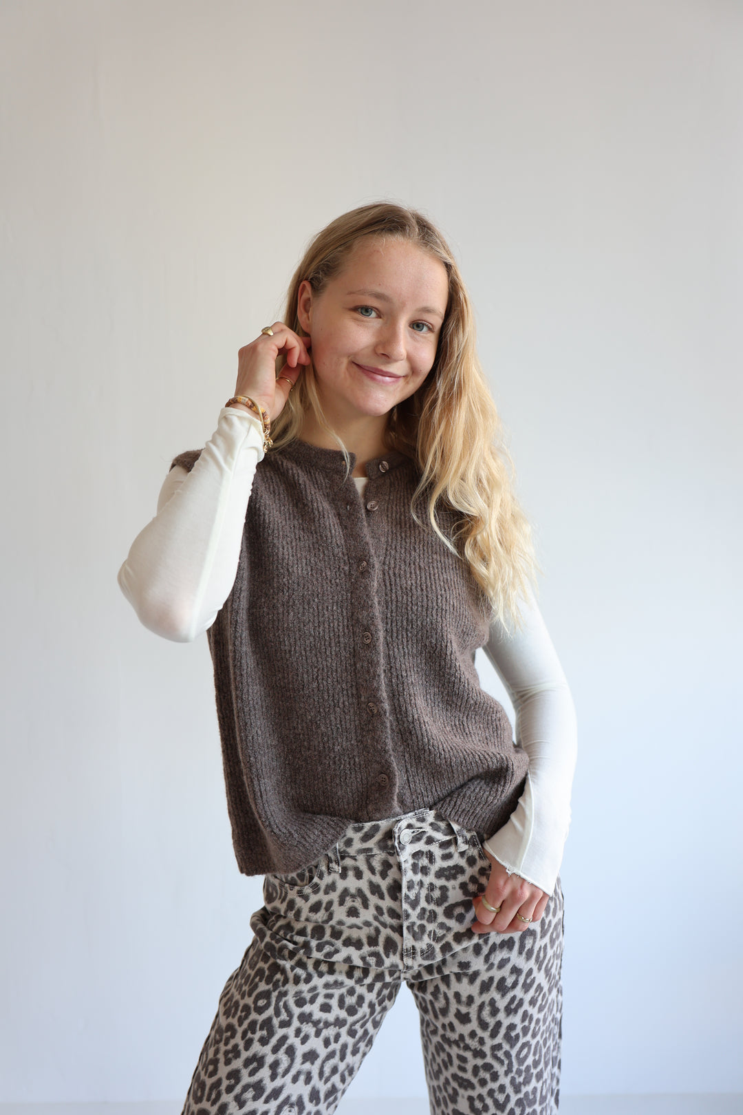 Einfarbige Weste Jolina