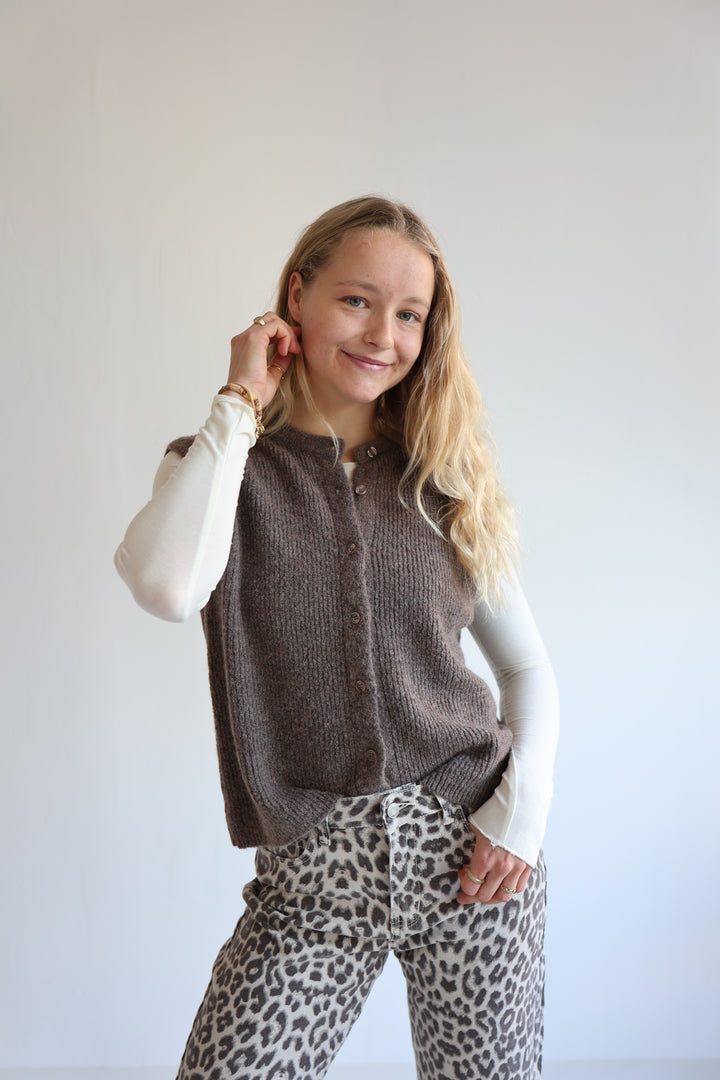 Einfarbige Weste Jolina