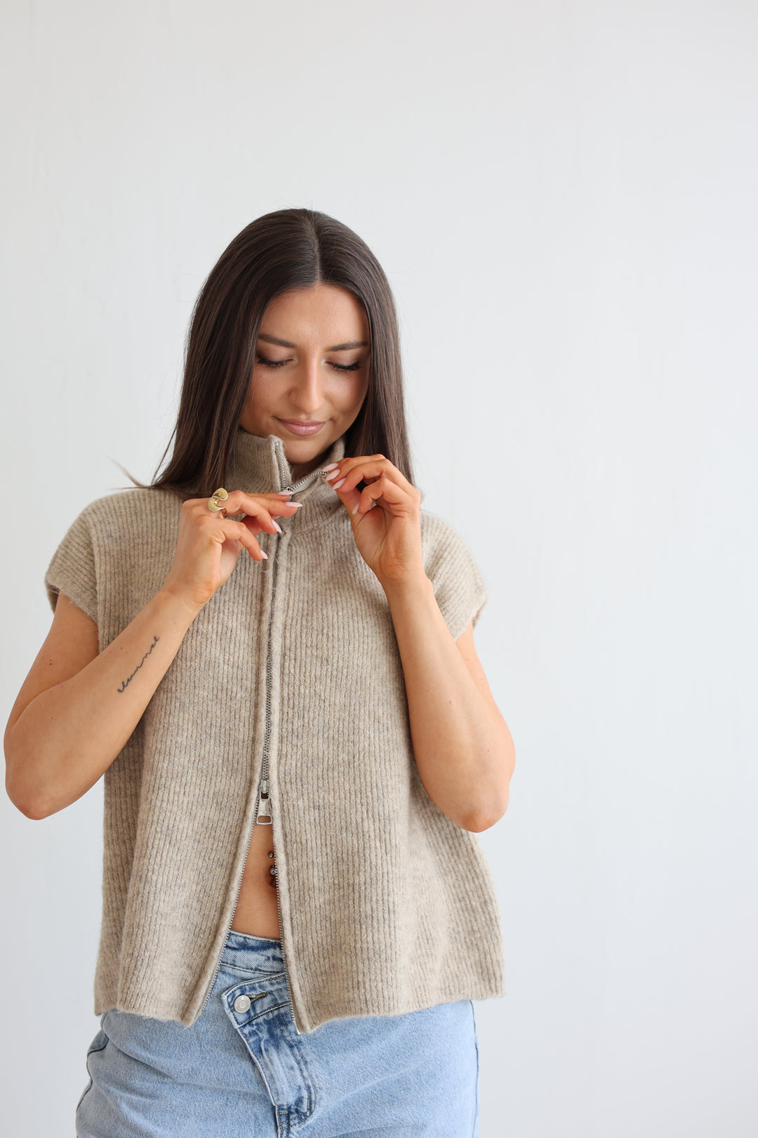 Casual Zipper Weste