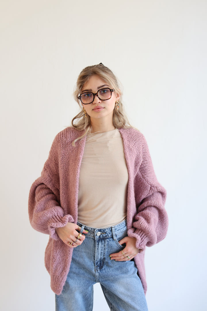 Offener Cardigan mit Rüschenärmeln Clara