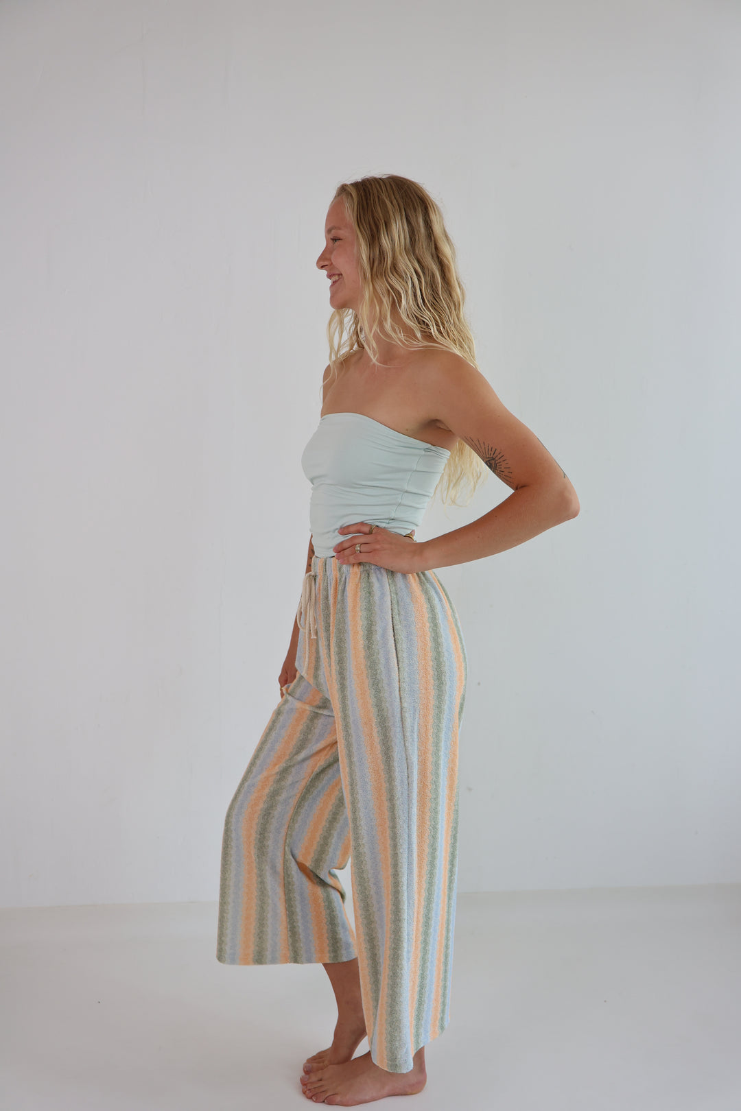 Gestreifte Frotteehose Venice Beach