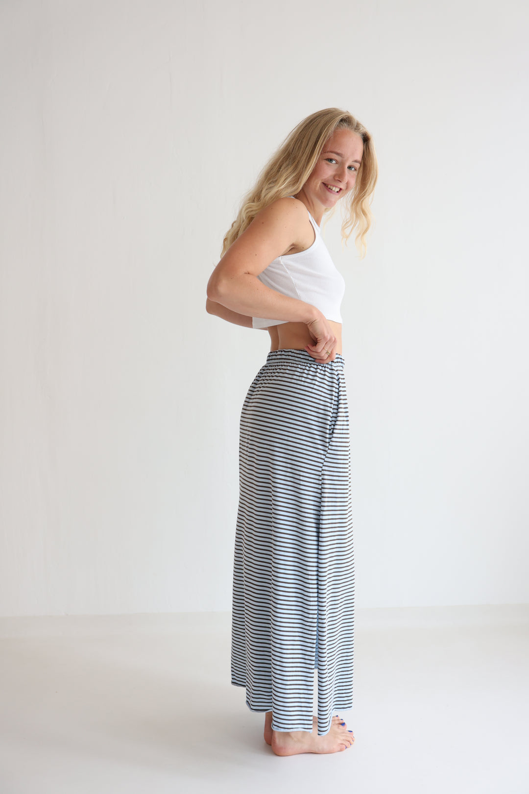 Striped Sweat Skirt