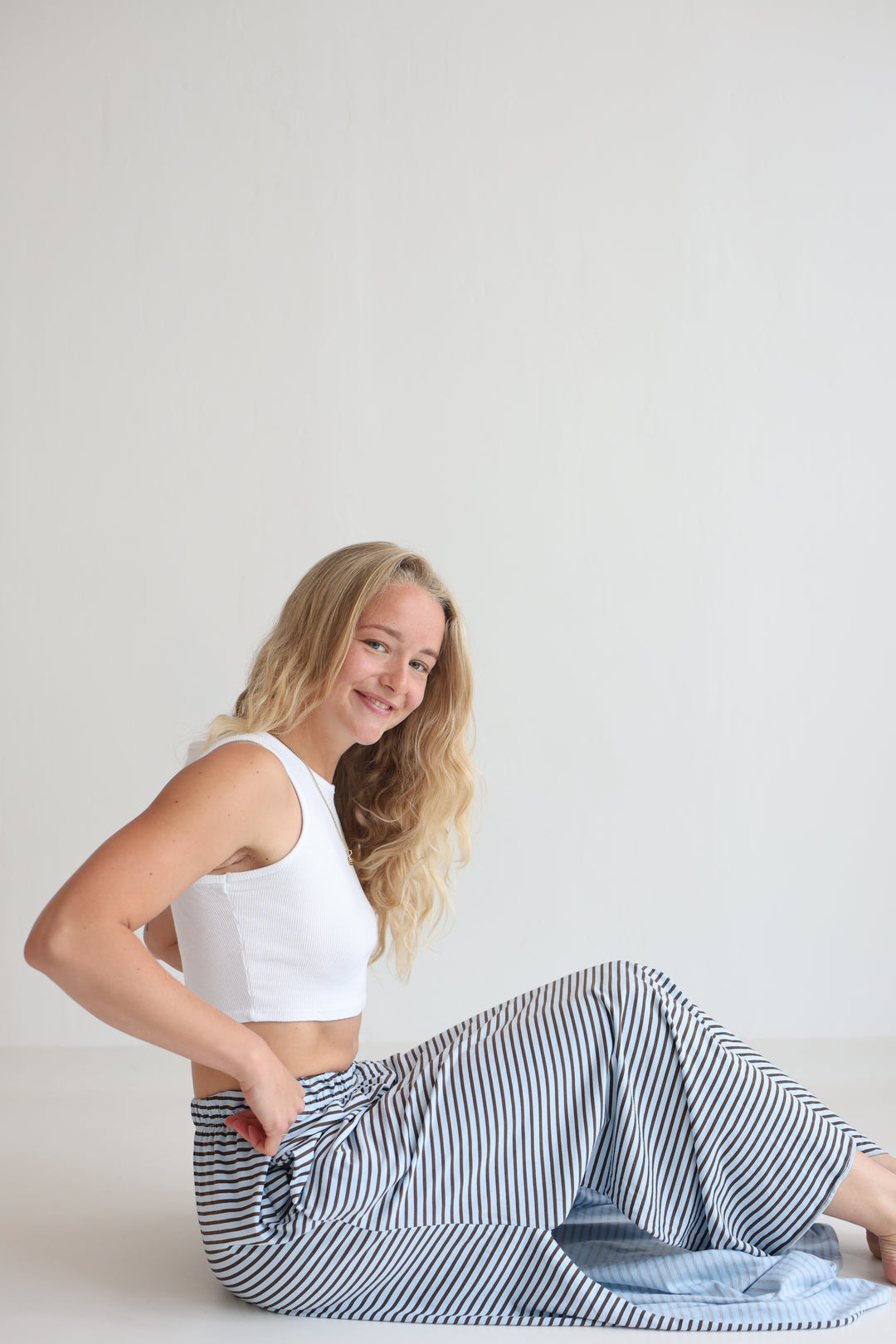 Striped Sweat Skirt
