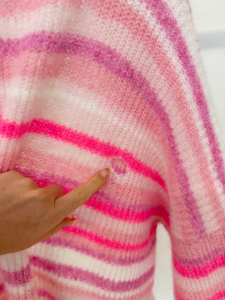 COTTON CANDY CARDIGAN STRAWBERRY CREAM (B-WARE)