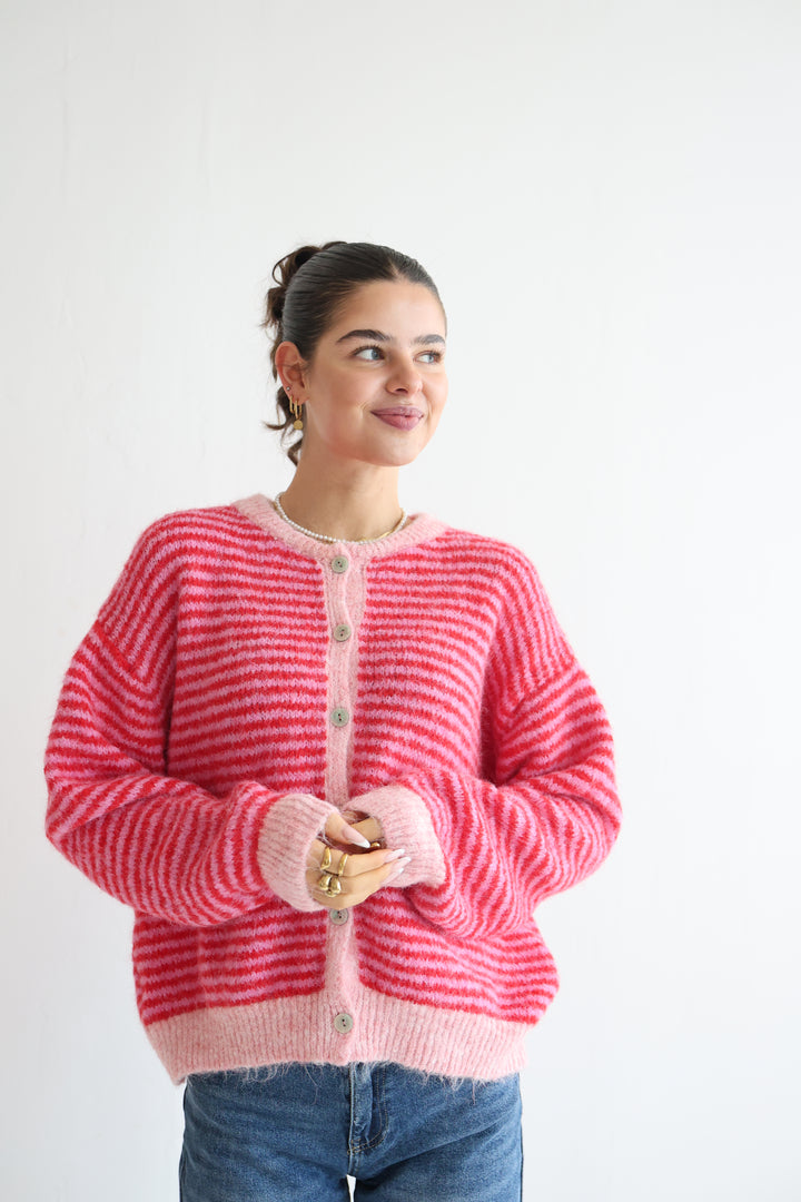 Gestreifter Cardigan Moodline Knit