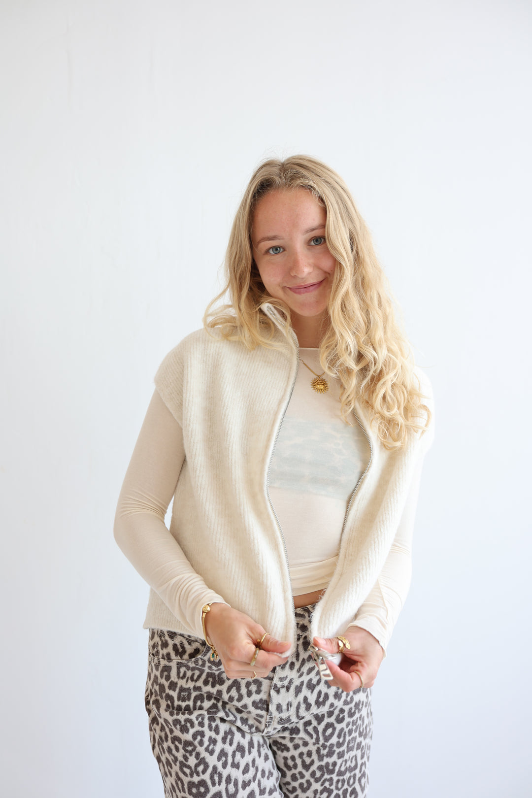 Casual Zipper Weste
