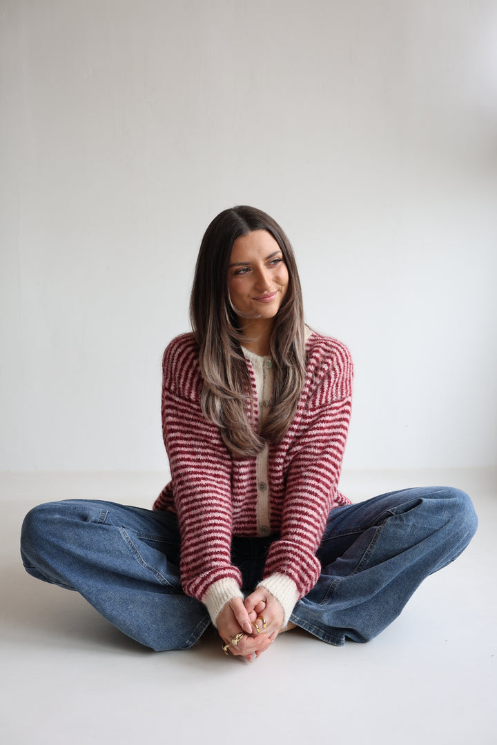 Gestreifter Cardigan Moodline Knit