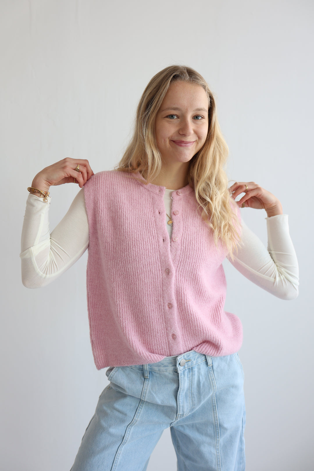 Einfarbige Weste Jolina