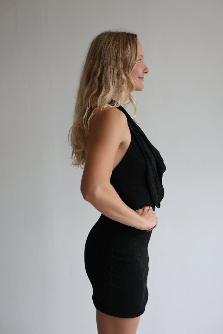 Kleid mit Wasserfallausschnitt Savannah