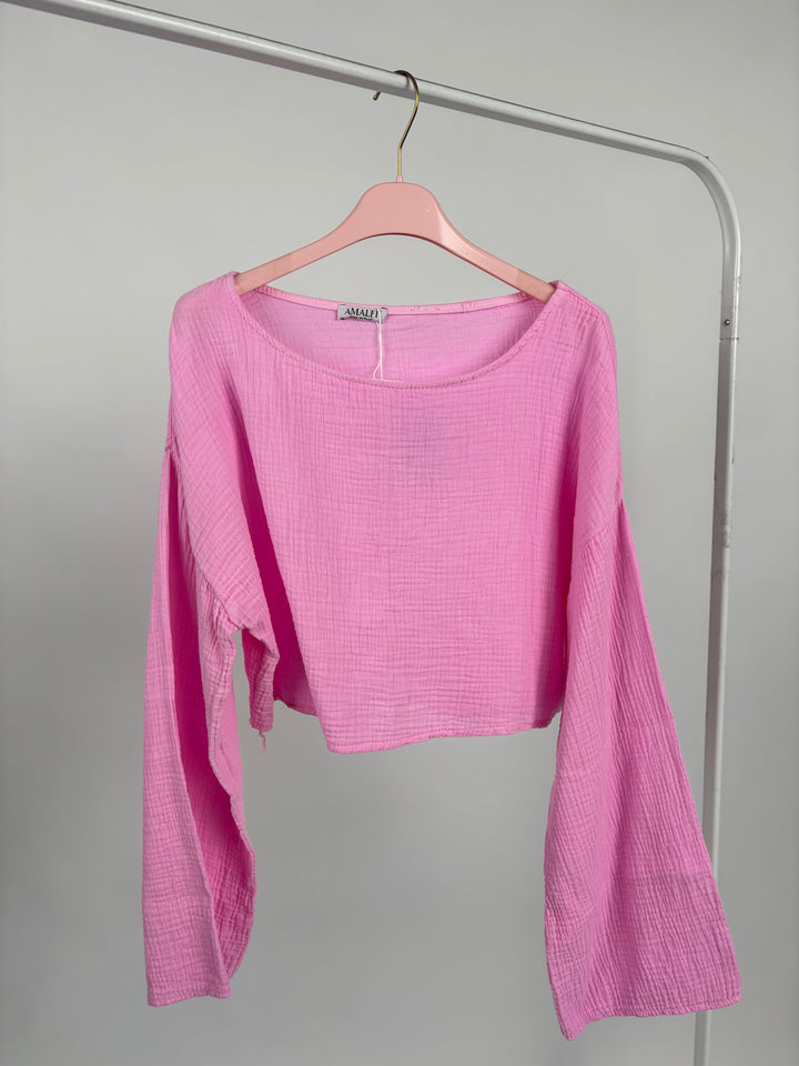 Off-Shoulder Musselinshirt Liz
Rosa (B-Ware)