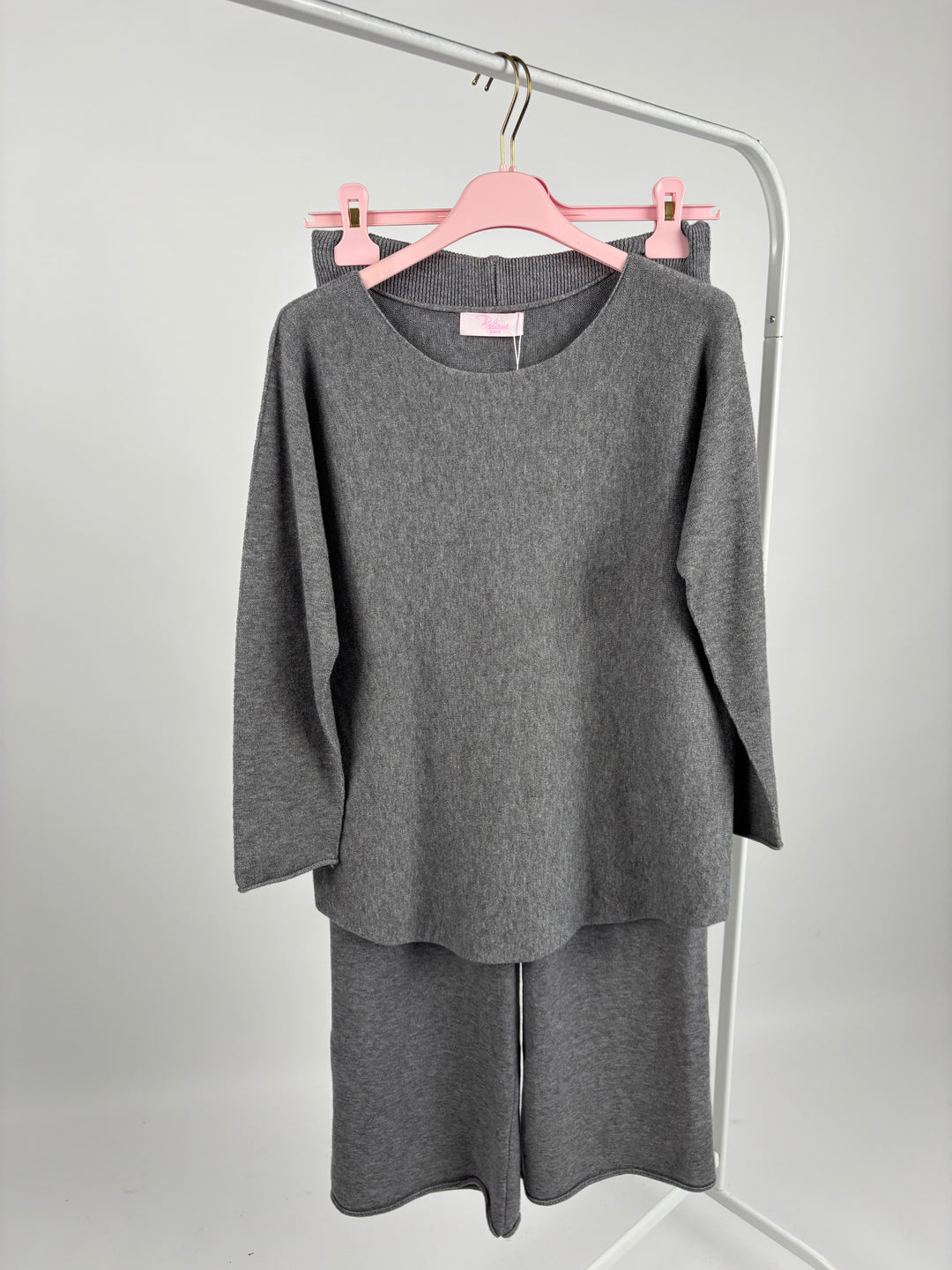 STRICKSET STAY HOME GRAU (B-WARE)