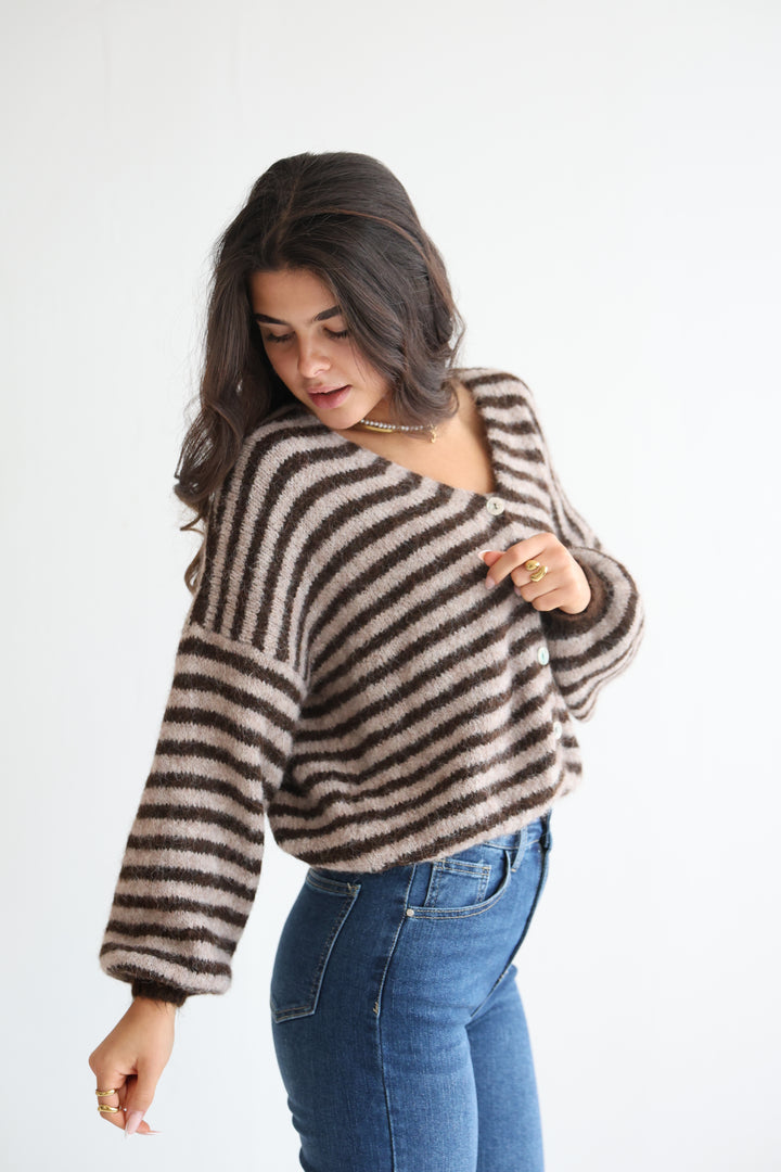 Gestreifter Cardigan Cosima