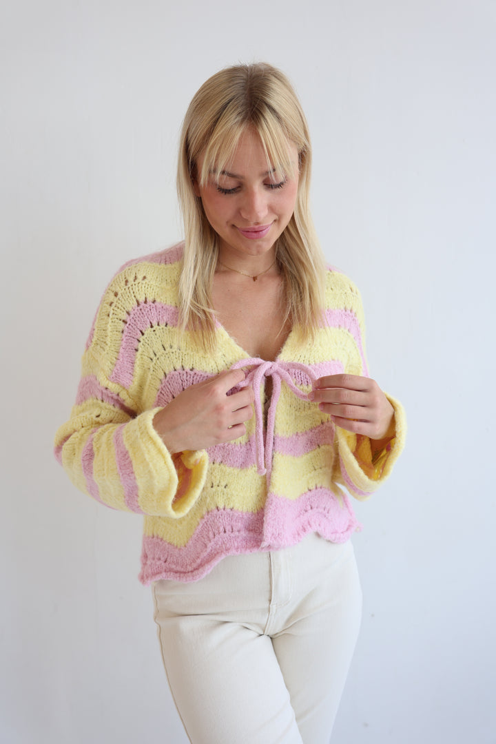 Cardigan Wavy Stripes Cathy