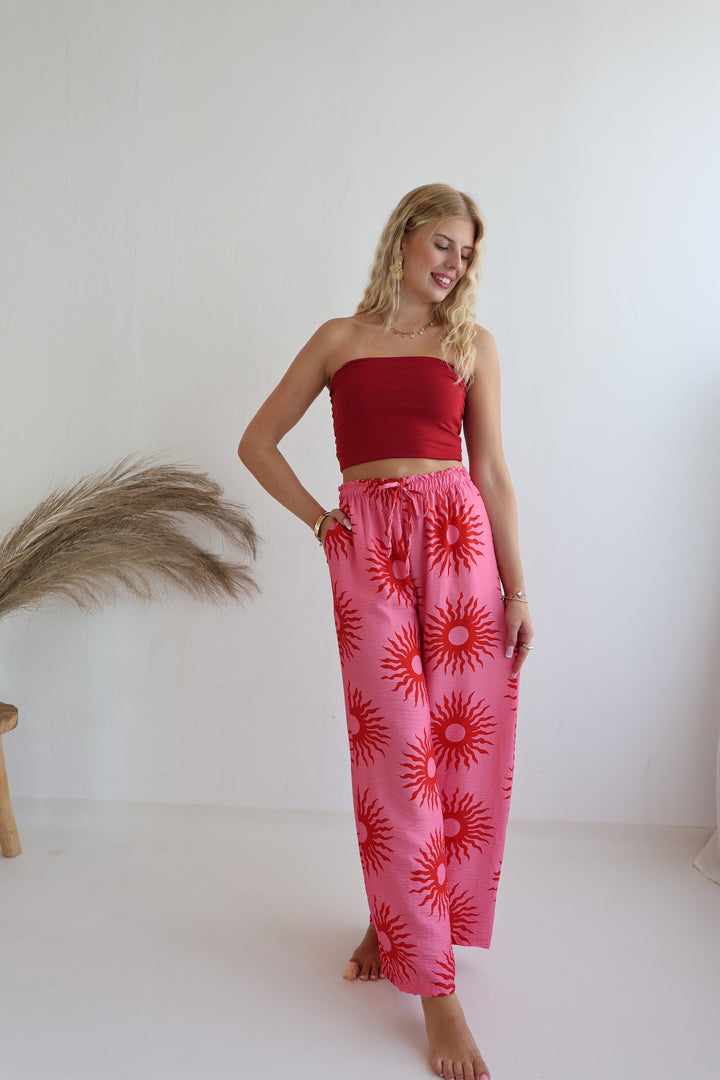 Lockere Hose aus Viskose Velvet Sun