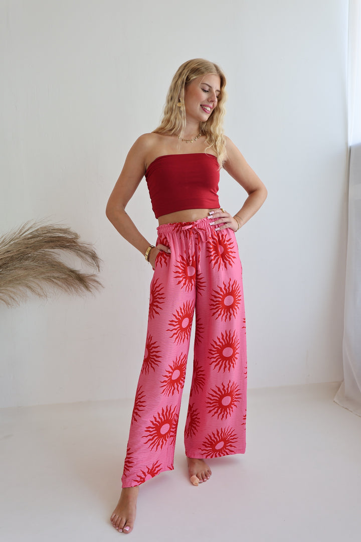 Lockere Hose aus Viskose Velvet Sun