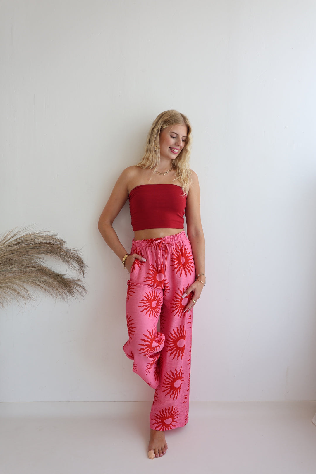 Lockere Hose aus Viskose Velvet Sun