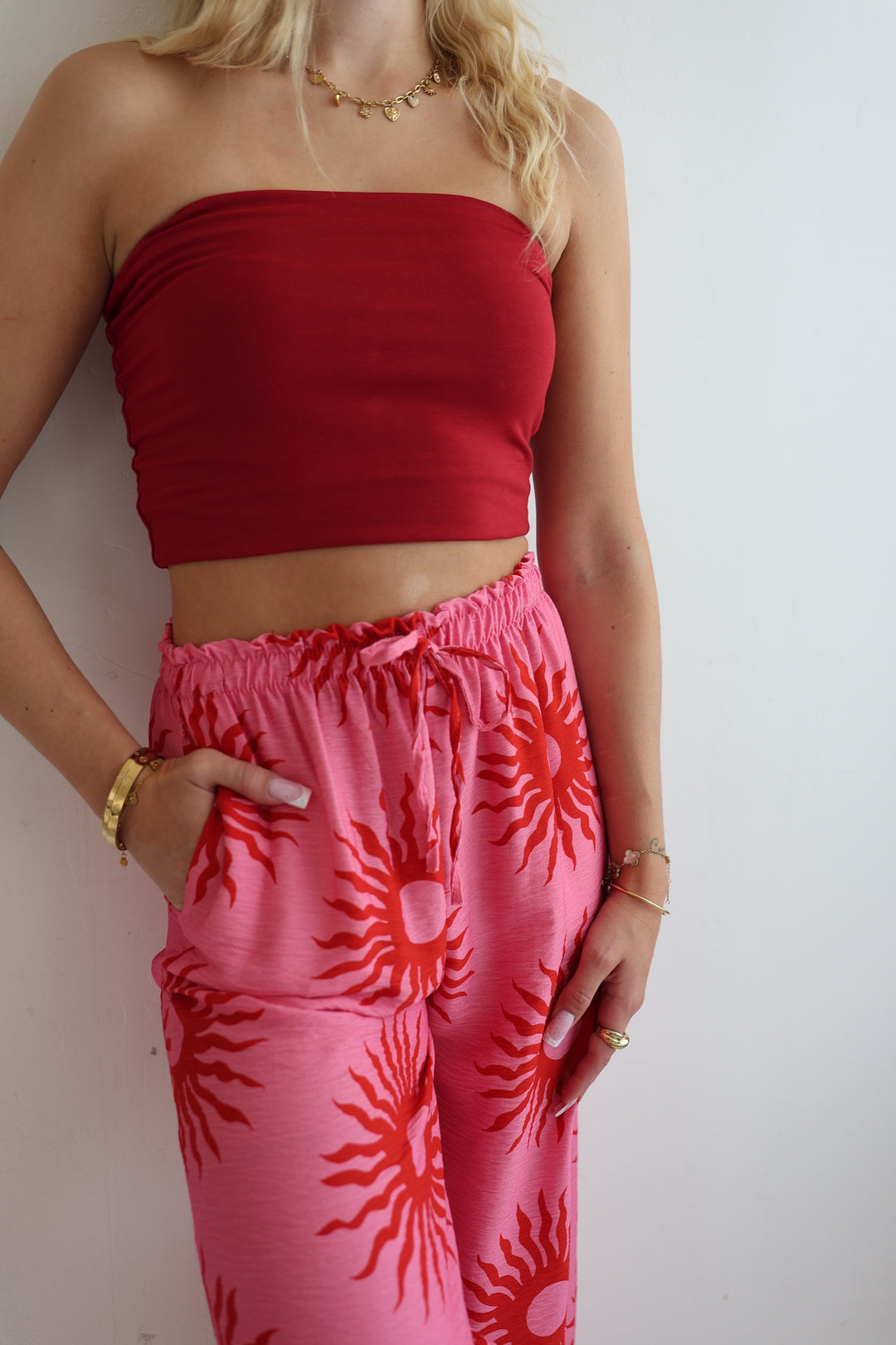 Lockere Hose aus Viskose Velvet Sun
