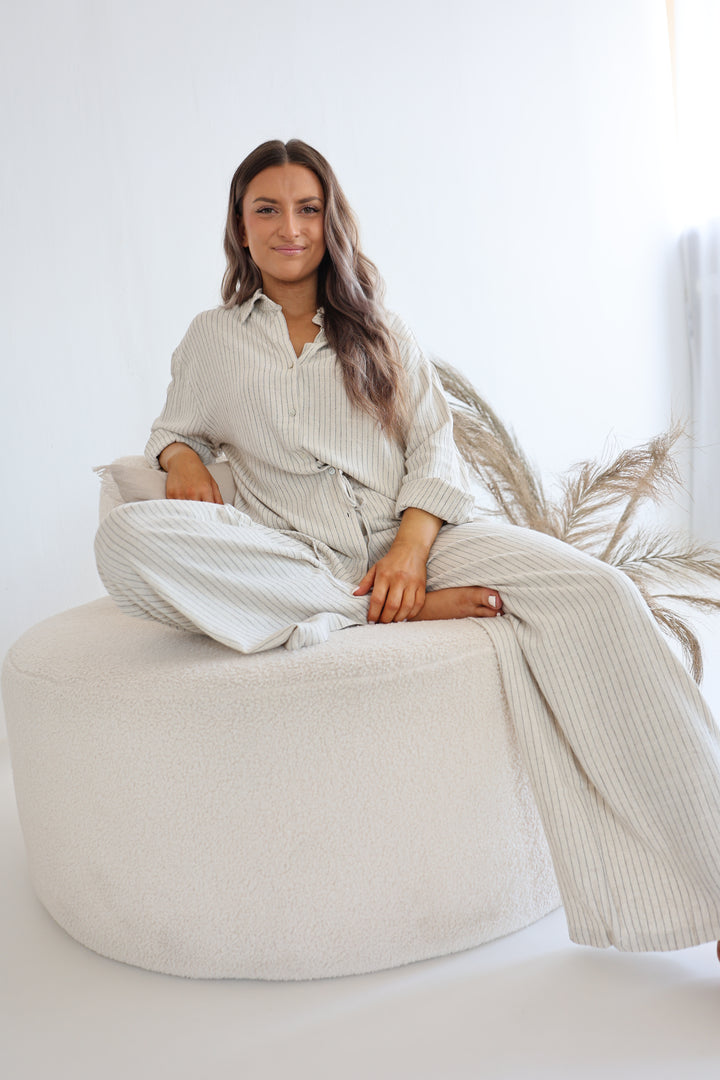 Gestreiftes Leinenhemd Liliana