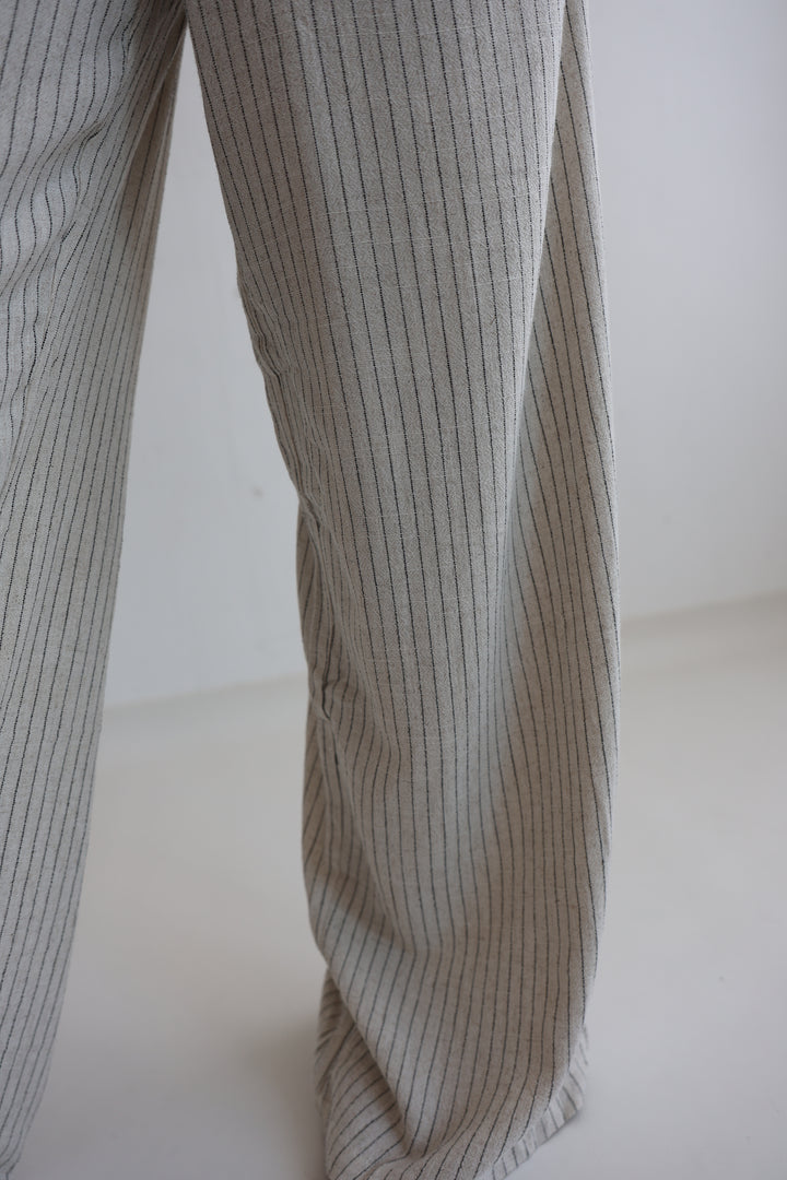 Gestreifte Leinenhose Liliana