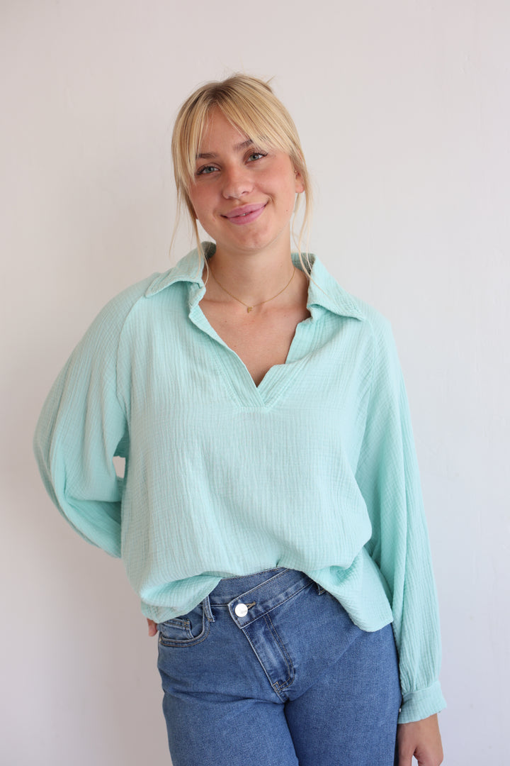 Schlupfbluse aus Musselin Chloe