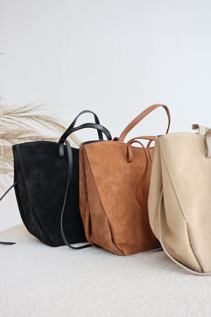 Vintage Tote Bag aus Wildleder Pia