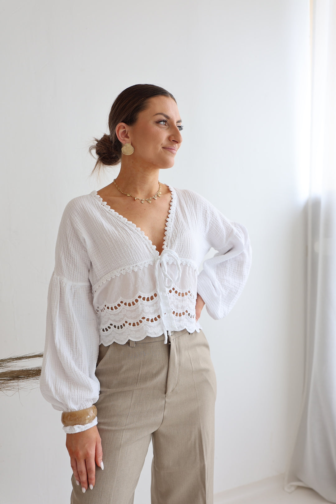 Musselinbluse Sweet Ruffles