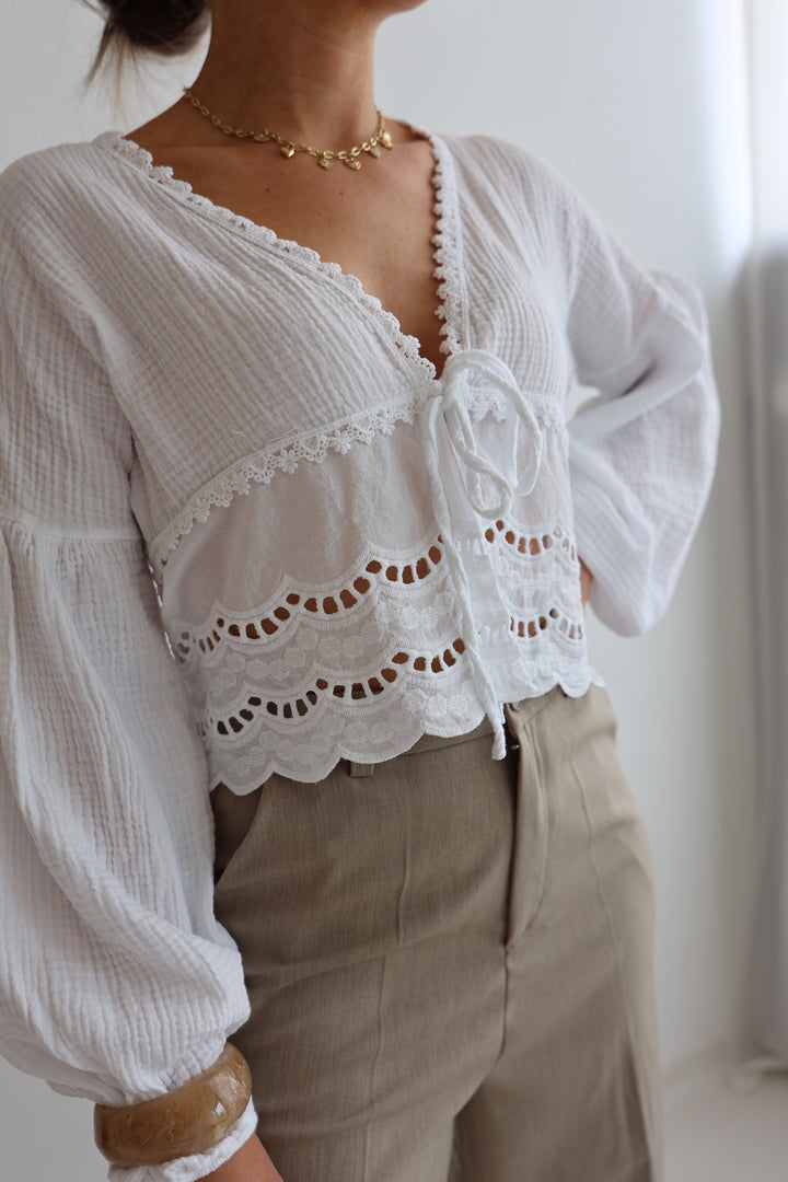 Musselinbluse Sweet Ruffles