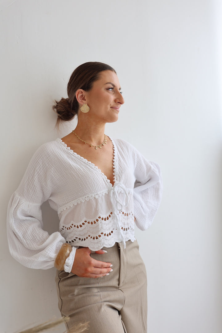 Musselinbluse Sweet Ruffles