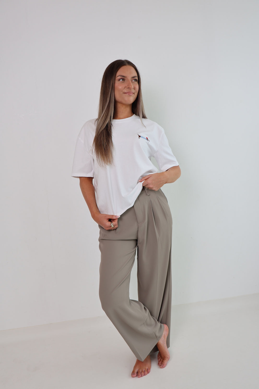 Bundfaltenhose mit Gürtel Anna (23091)