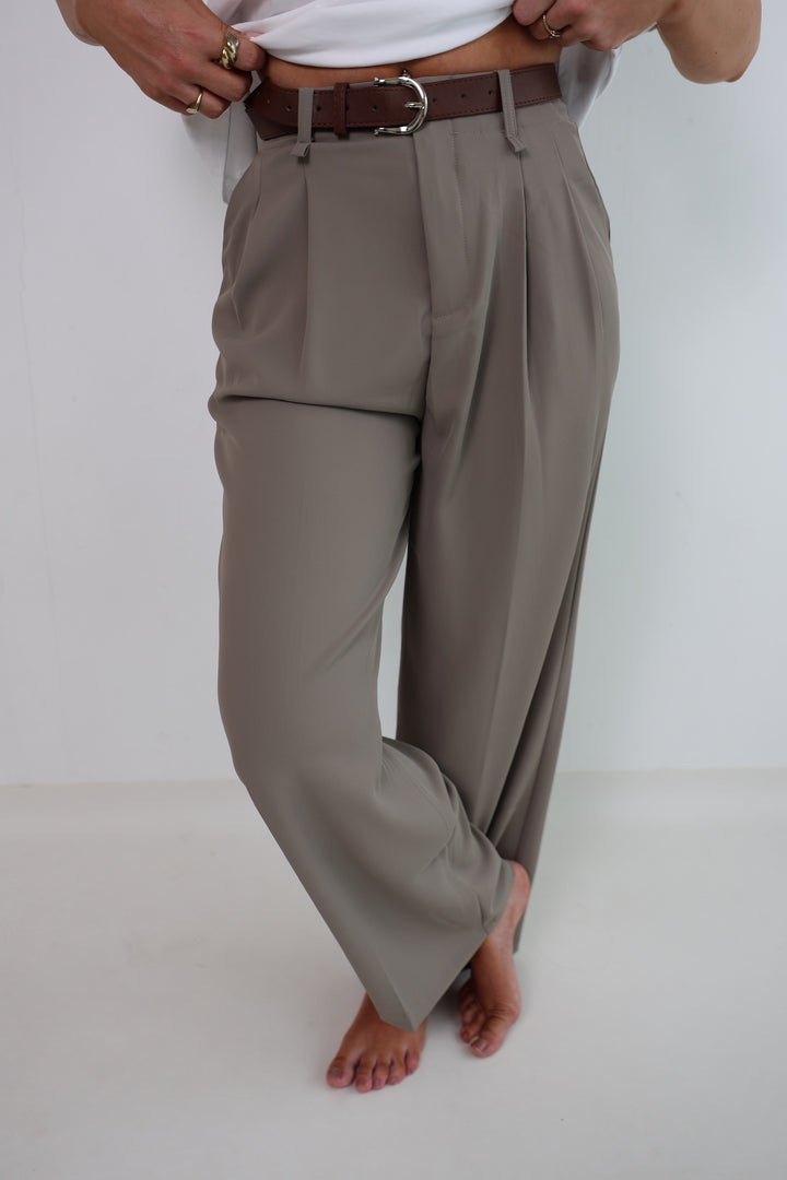 Bundfaltenhose mit Gürtel Anna (23091)
