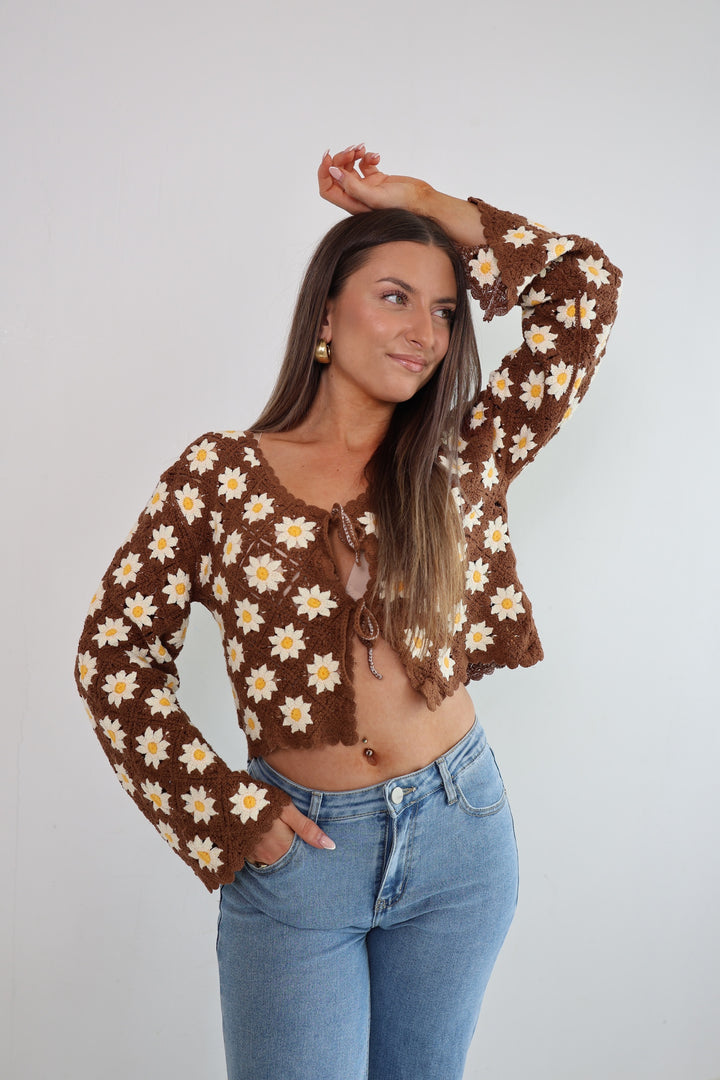 Häkelcardigan Amber Garden