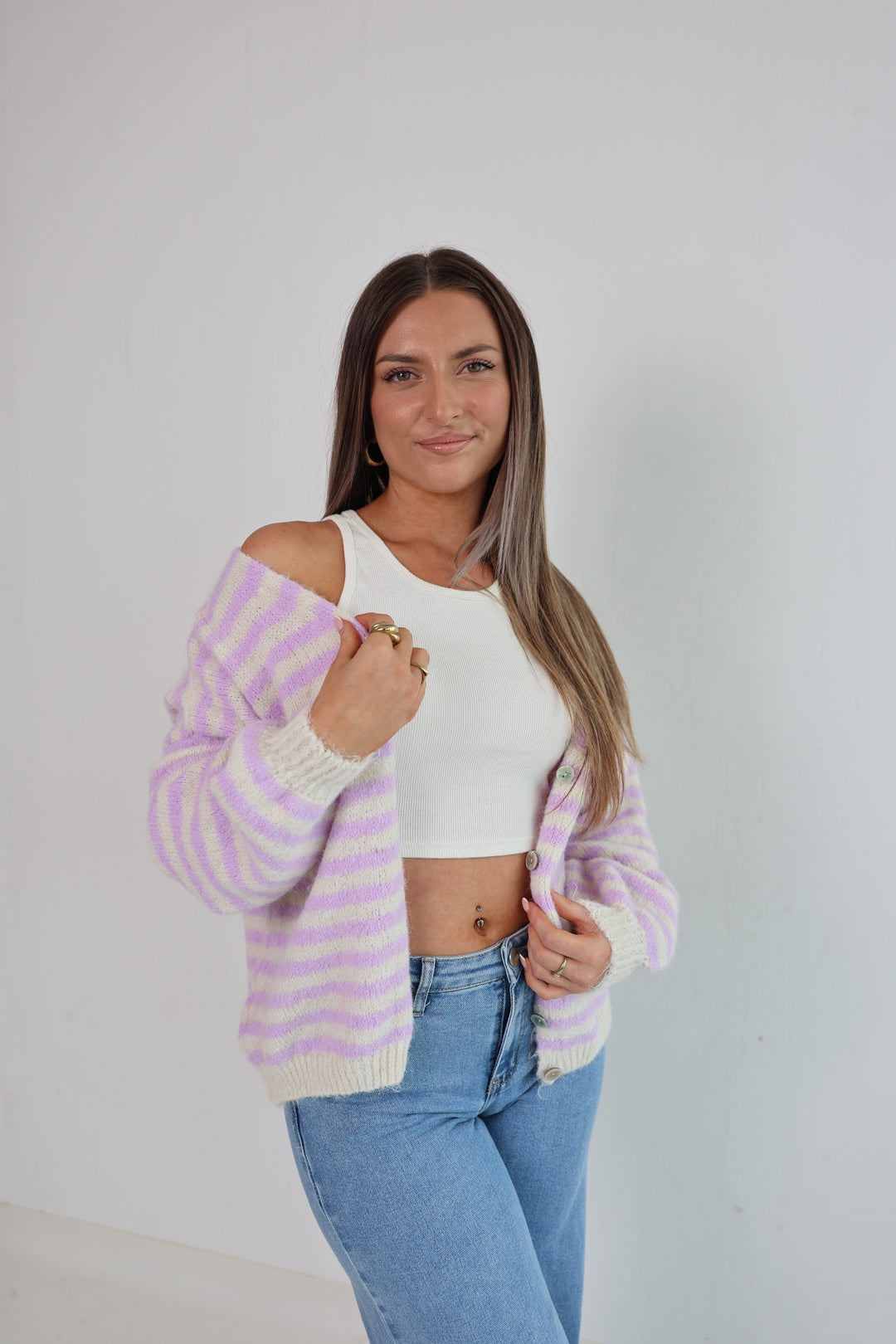 Gestreifter Cardigan Cosima