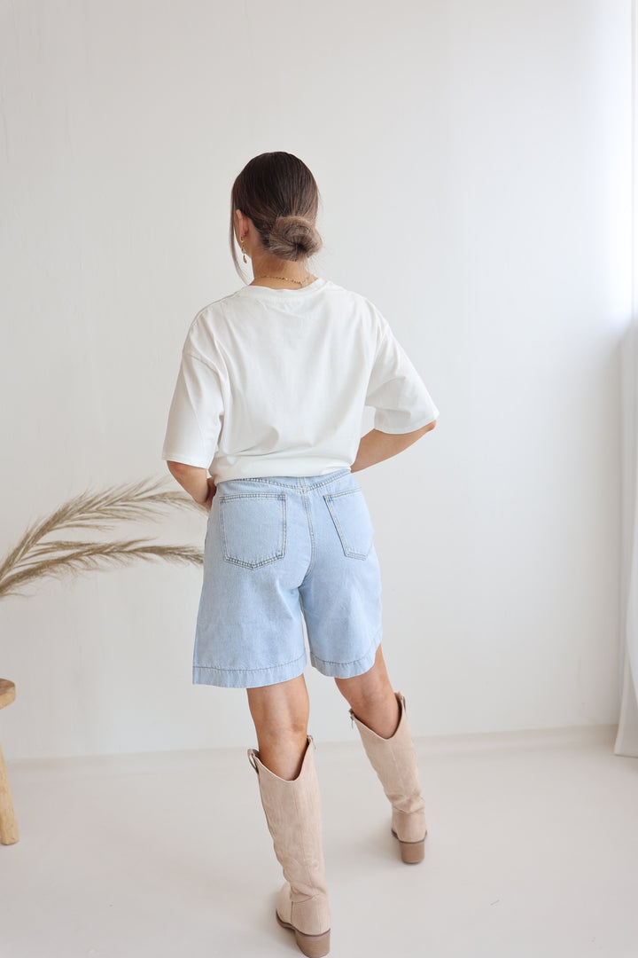 Long Jeans Shorts Wide Leg (037497)