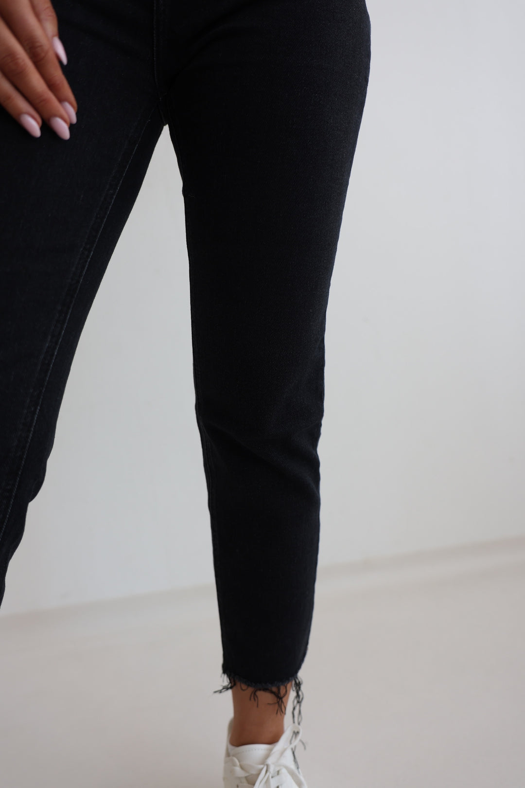 Schwarze Mom Jeans Evelyn (1637)