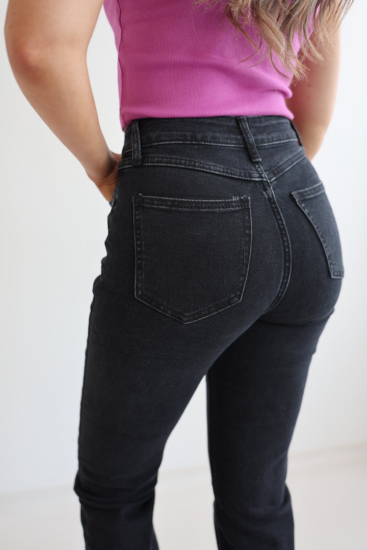 Schwarze Mom Jeans Evelyn (1637)