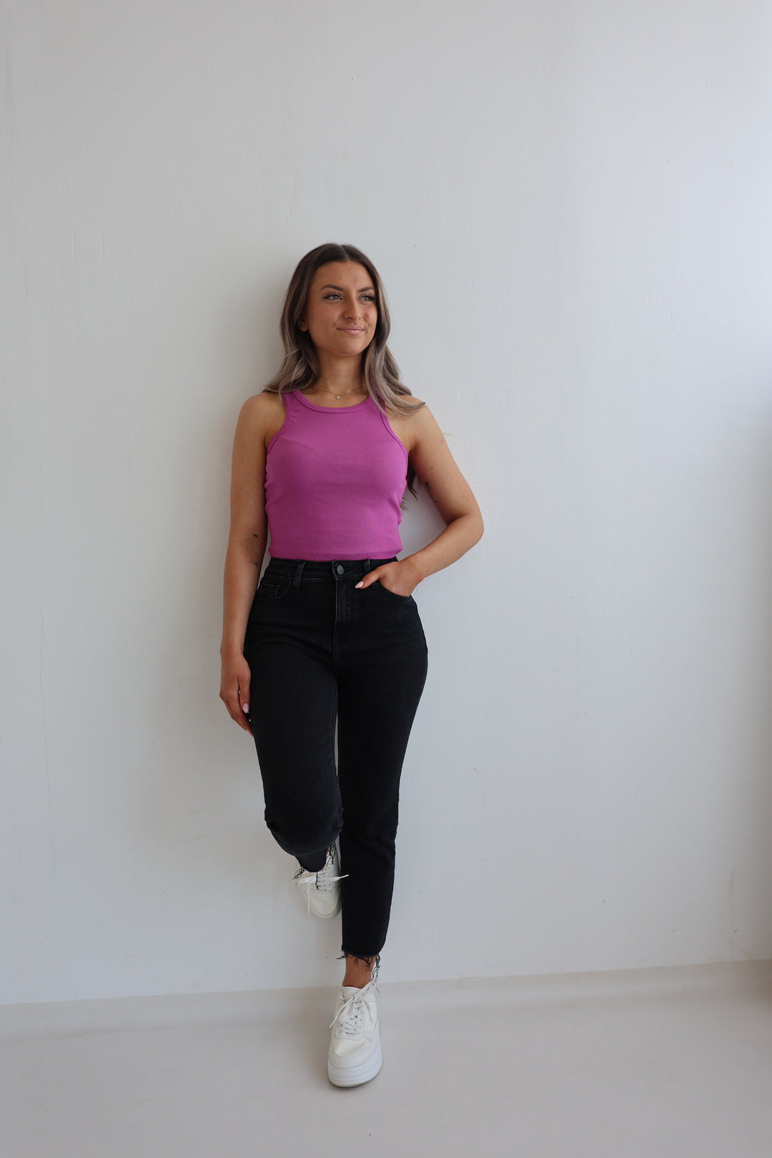 Schwarze Mom Jeans Evelyn (1637)
