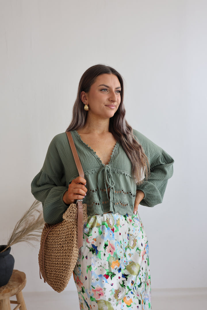 Musselinbluse Sweet Ruffles