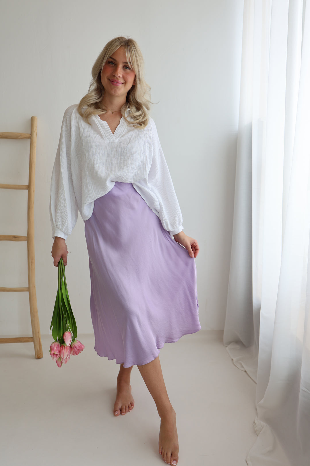 Schlupfbluse aus Musselin Chloe