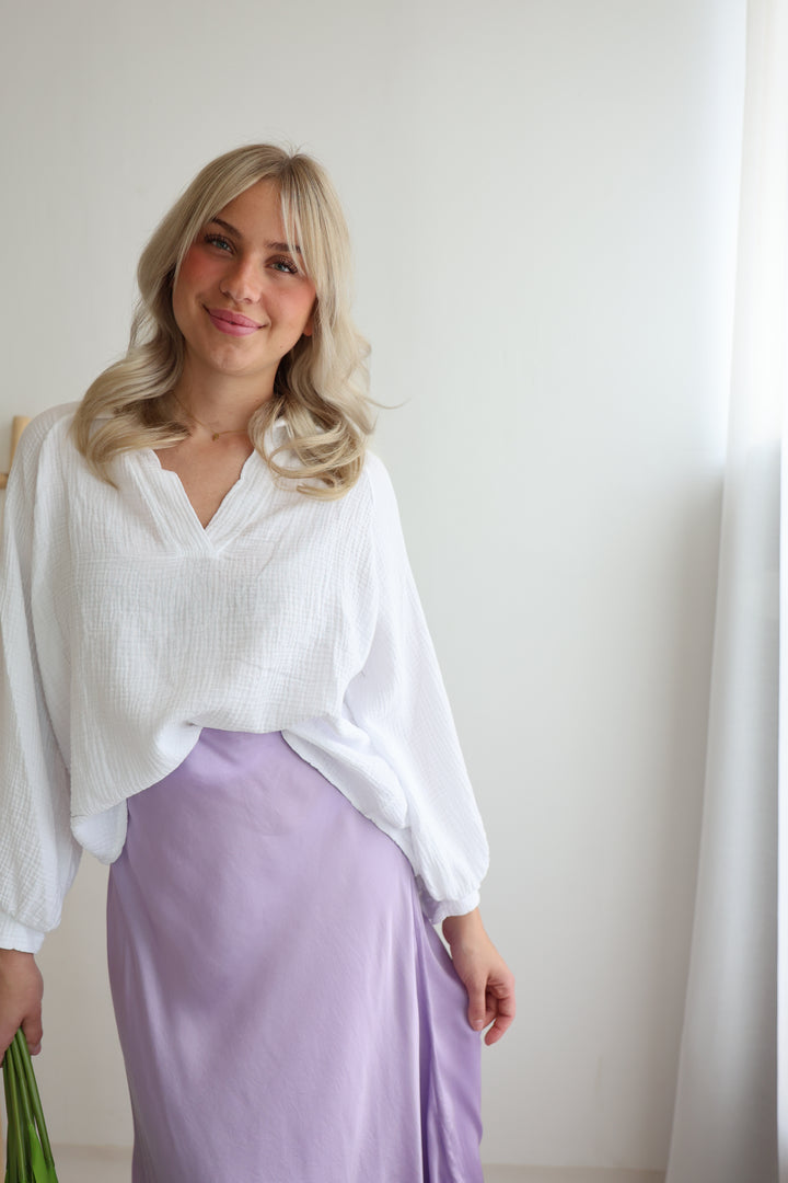 Schlupfbluse aus Musselin Chloe