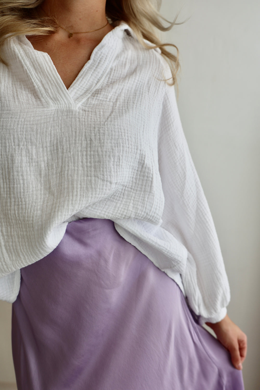 Schlupfbluse aus Musselin Chloe