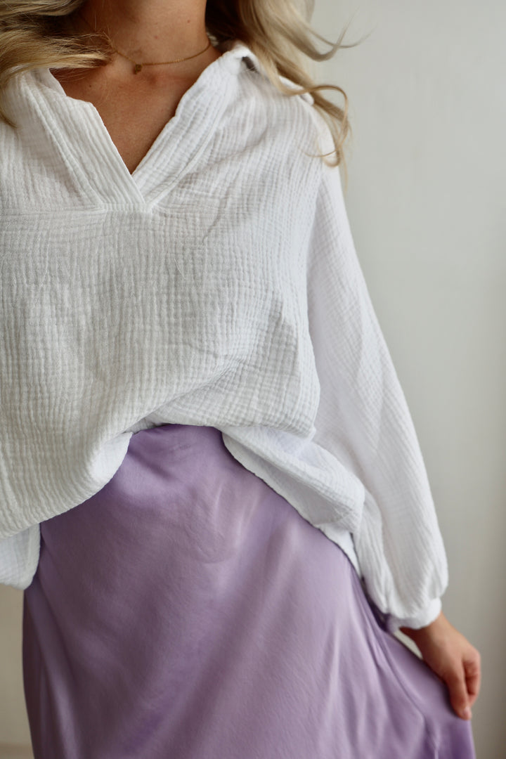 Schlupfbluse aus Musselin Chloe