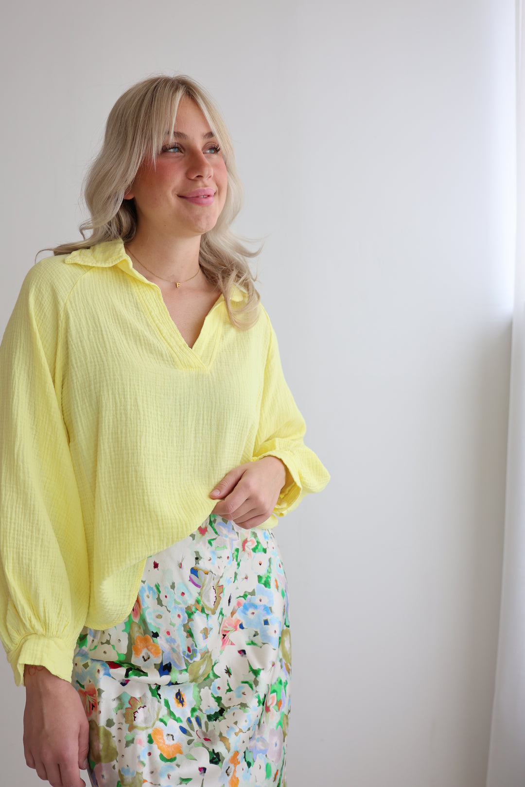 Schlupfbluse aus Musselin Chloe