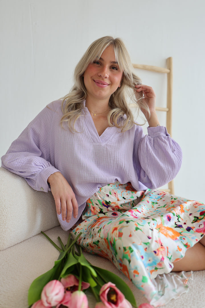 Schlupfbluse aus Musselin Chloe