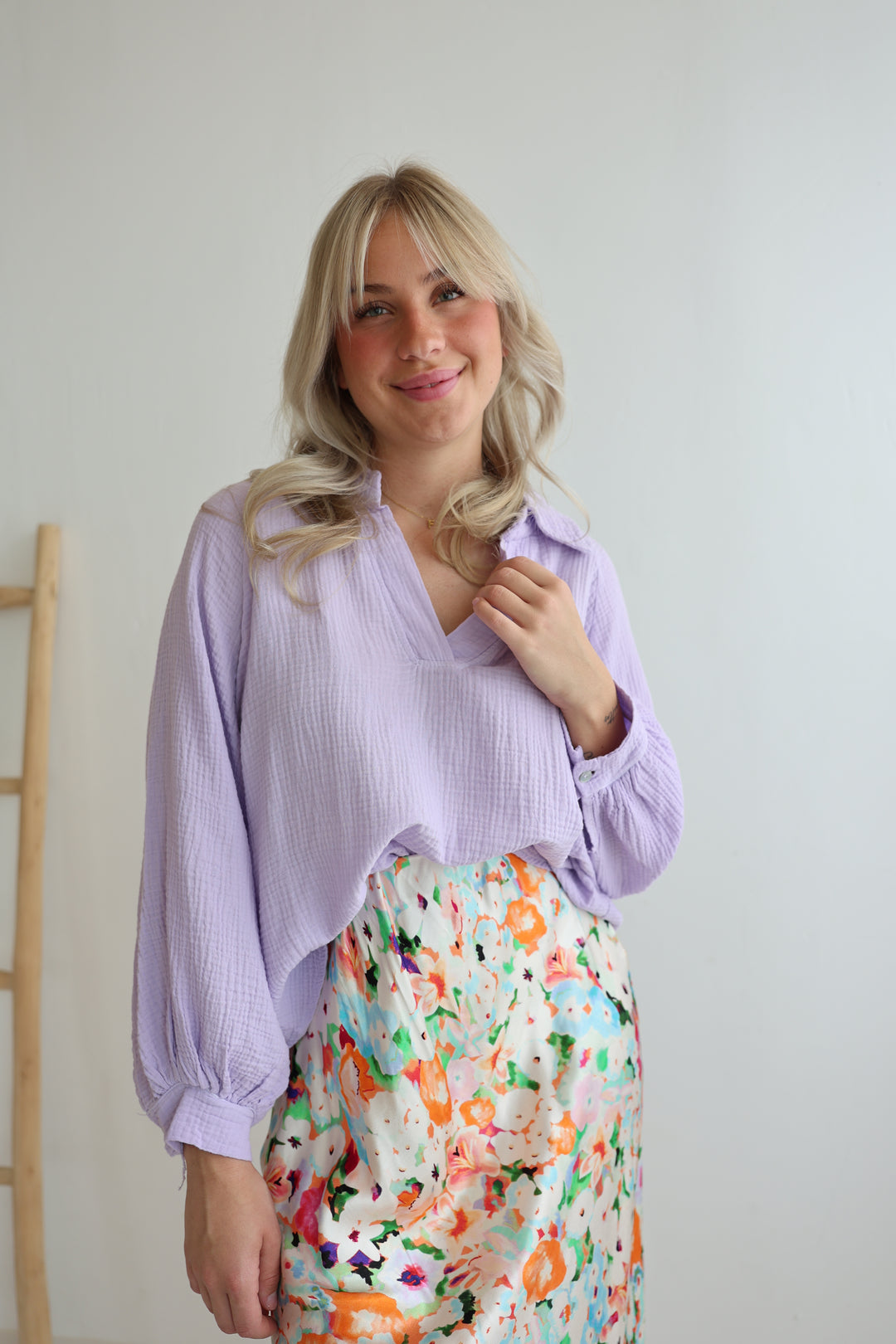 Schlupfbluse aus Musselin Chloe