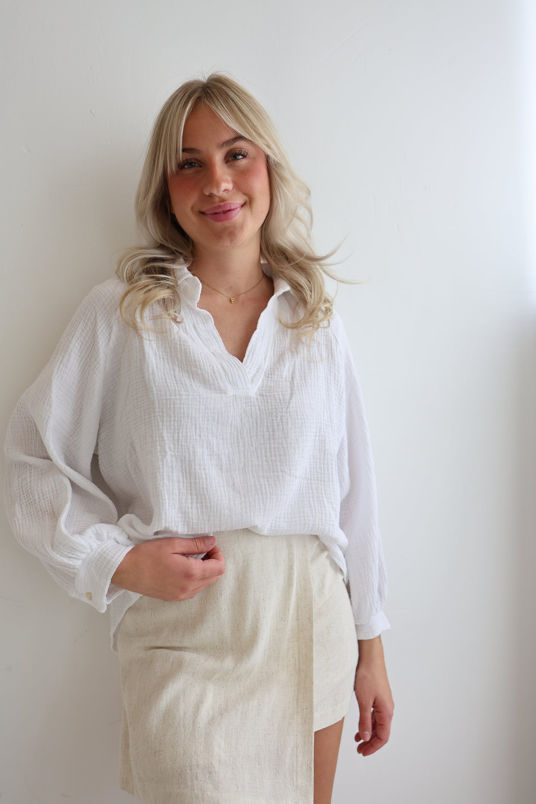 Schlupfbluse aus Musselin Chloe