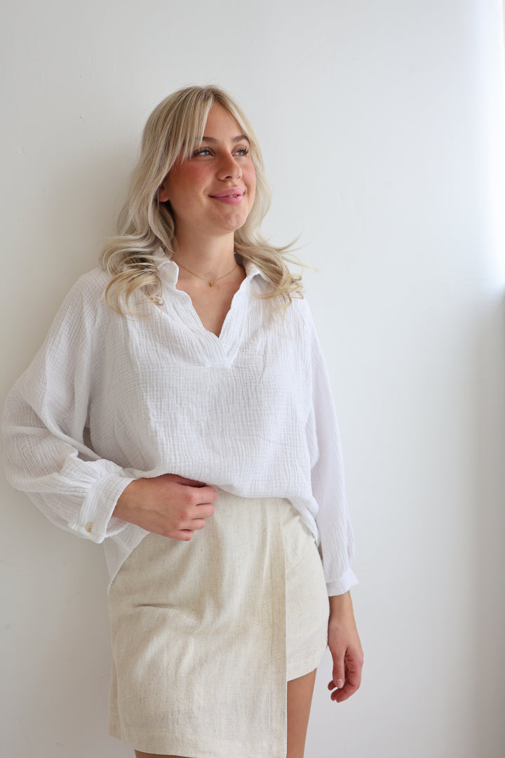 Schlupfbluse aus Musselin Chloe