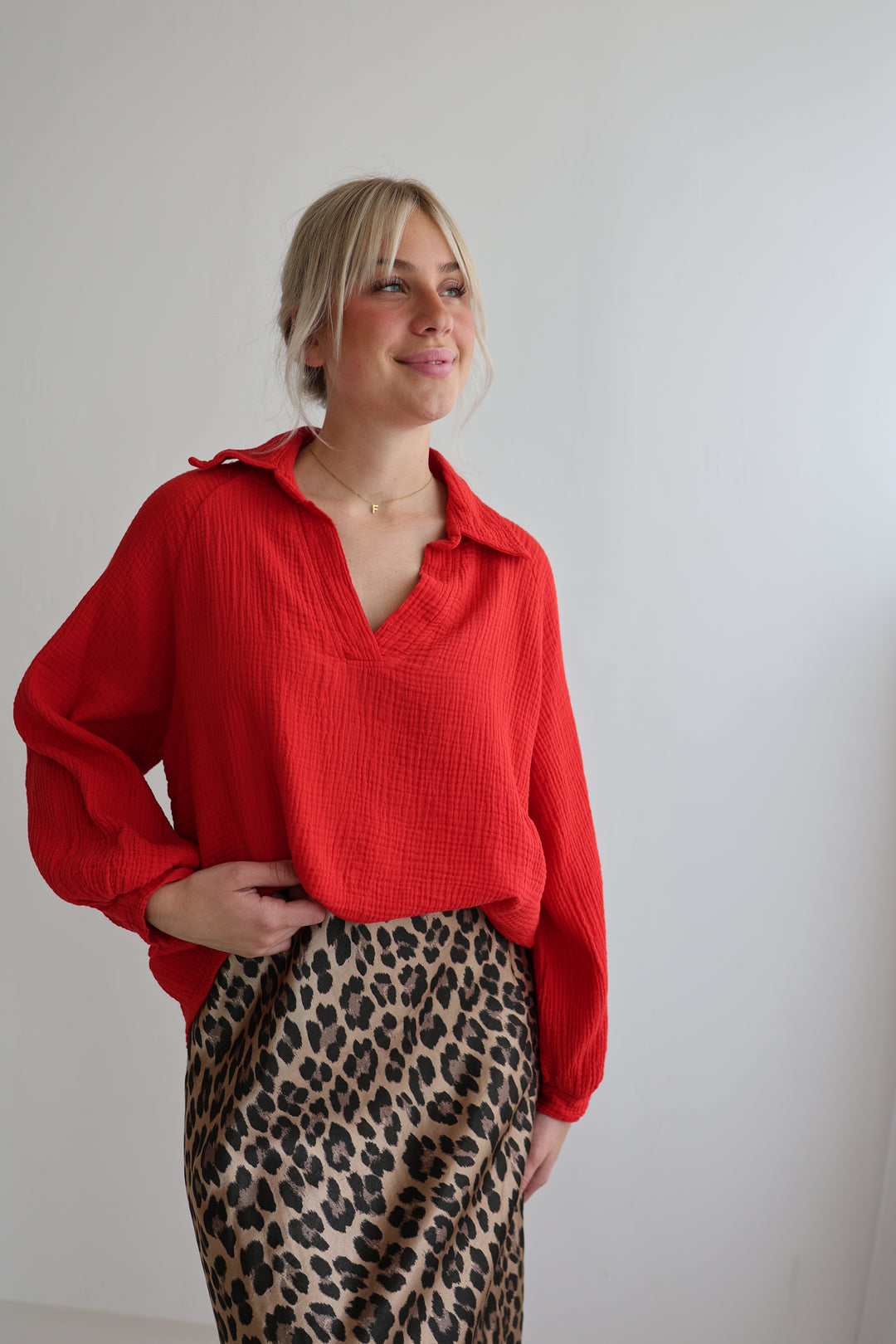 Schlupfbluse aus Musselin Chloe