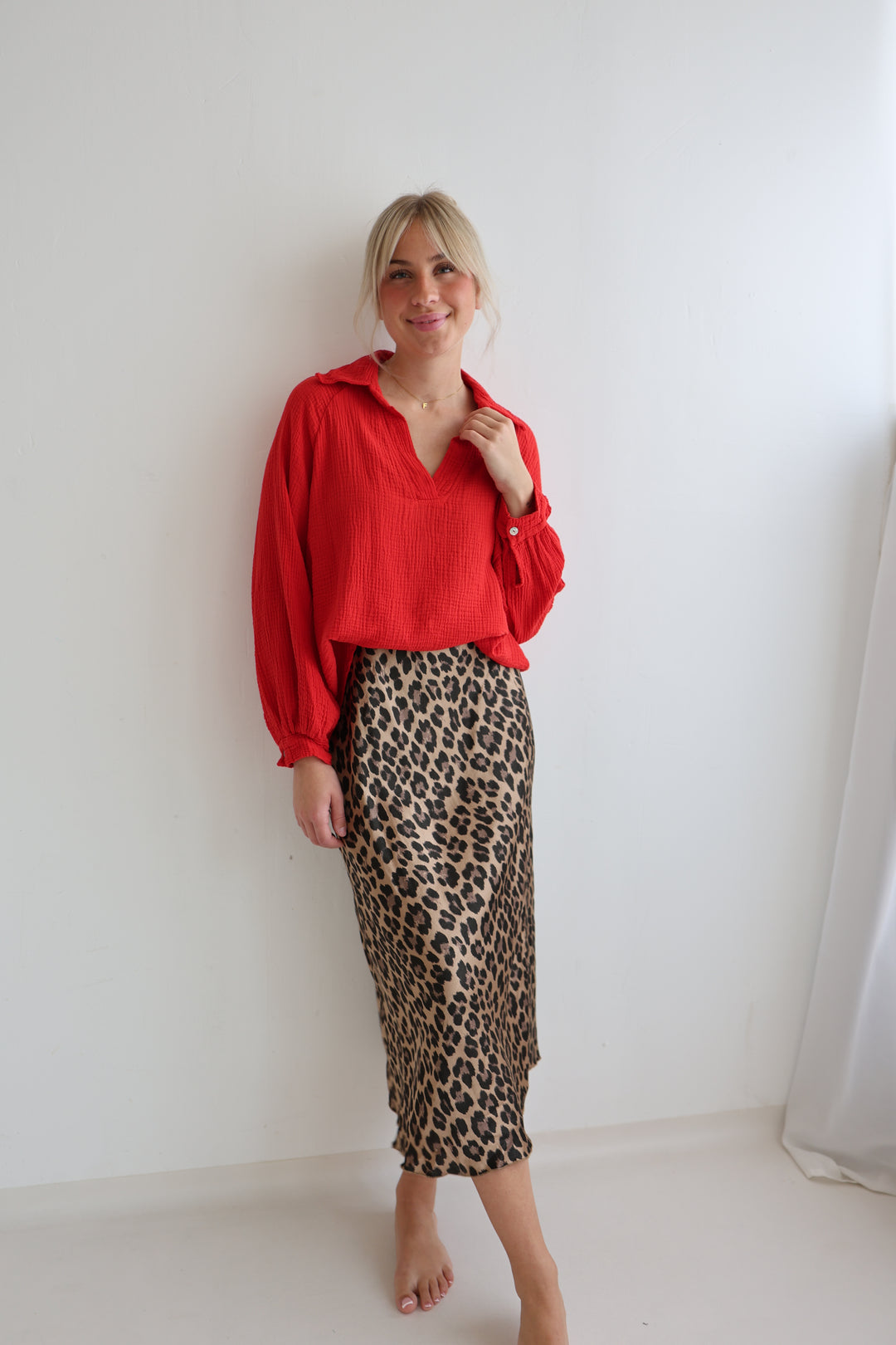 Schlupfbluse aus Musselin Chloe