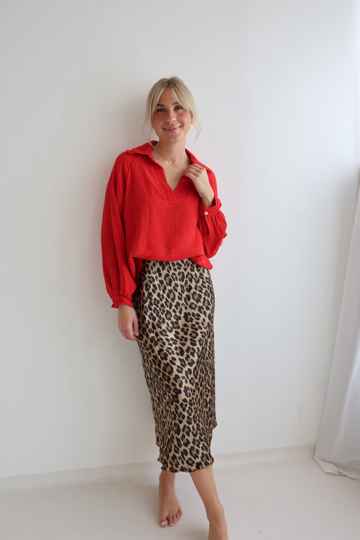 Schlupfbluse aus Musselin Chloe