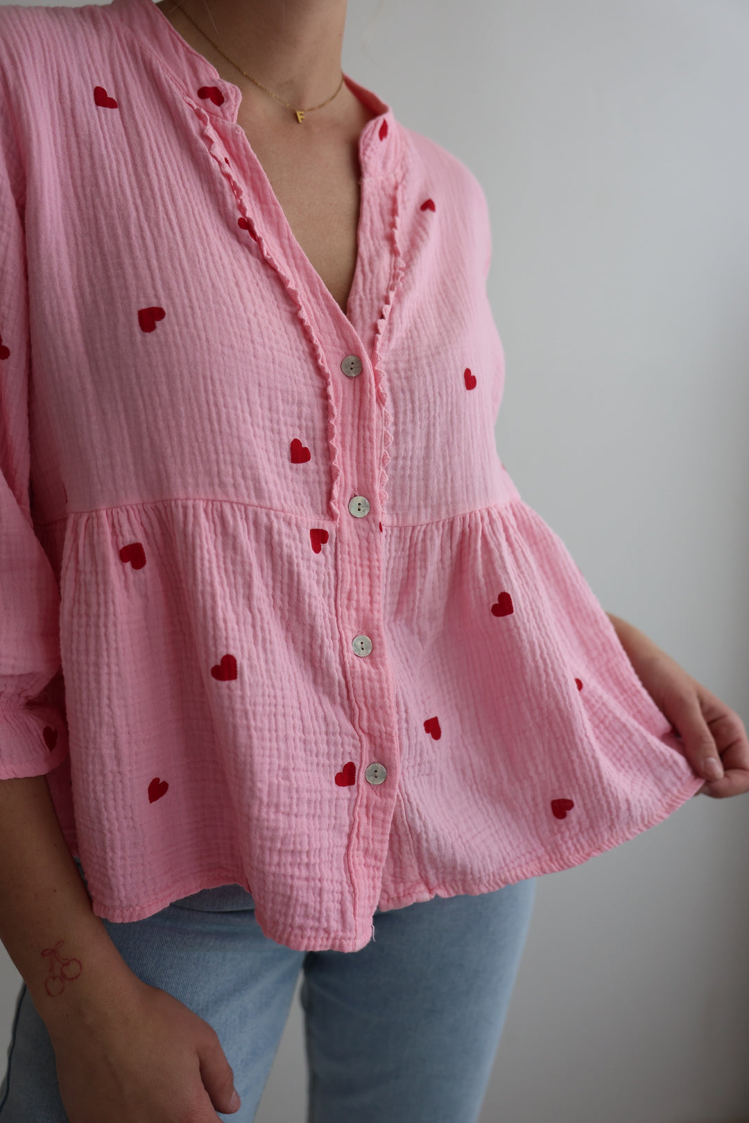 Musselintunika Summer Hearts